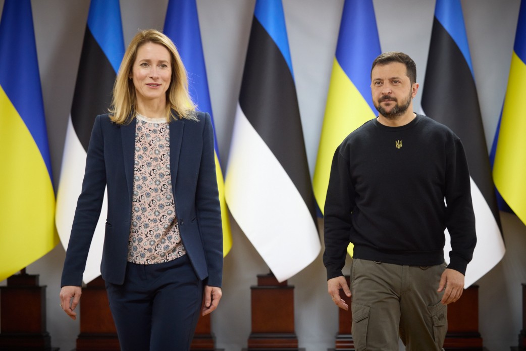Прем'єр-міністерка Естонії Кая Каллас Та Президент Володимир Зеленський. Фото: ОП